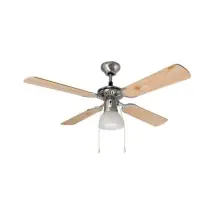Ventilatore soffitto perenz gemini 7064 cr cromo e legno - 8023559706430