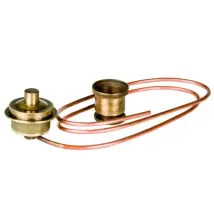 PULSANTE PER CASSETTA ALTA IN CERAMICA IN OTTONE COLORATO BRONZATO PORTA & BINI RUBINETTERIE SNC