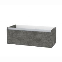 Base portalavabo 1 cassetto L.100 P.45 H.35 cm AURORA colore ossido