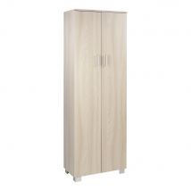 Armadio mobile 2 ante 62x34x178H cm in kit di montaggio colore Olmo chiaro
