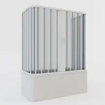 Box a 3 lati sopravasca in PVC a soffietto 70x160x70 cm H 150 mod. Tagete con apertura centrale