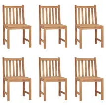 Sedie da Giardino 6 pz con Cuscini in Legno Massello di Teak 3073122