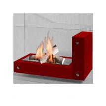 APO L GLASS - Biocamino da pavimento freestanding colori vari colore Rosso
