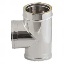 RACCORDO DOPPIA PARETE A 'T' 90 ° EE ¸ cm 25/30 - KASART