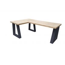 Scrivania ad angolo in legno Vancouver dimensioni 180/120 cm con gambe Colore Antracite