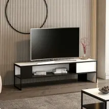 Mobile porta Tv Concordtv colore bianco e nero