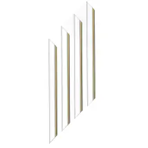 Cornice Bugna Preassemblata per Boiserie in polimeri linea GOLD (filo oro) bianco Avorio 9010 varie dimensioni - 4 Barre non tagliate da 2,8mt Cad.