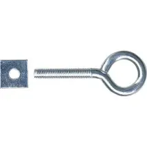 OCCHIOLO FILETTATO + DADO QUADRO PUCCIONI - ZINCATO MOD M 6X40 MM 16X40XM6 CF=PZ 200- 1 confezioni
