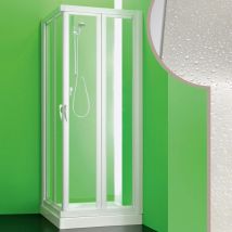 Box doccia 80x80 CM in Acrilico mod.Giove con apertura a libro