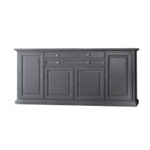 Madia credenza in legno massello 4 ante grigio opaco l.245 p.52 h.110 - Mobili 2G