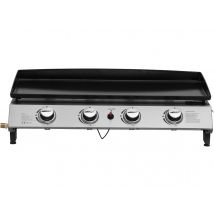 Plancha a gas 4 fuochi Jolly - 10 Kw - Grigio