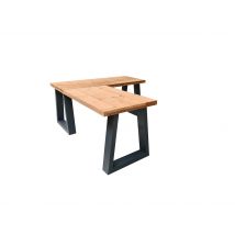 Scrivania angolare Vancouver con piano in Legno con gambe Colore Antracite 200/120cm