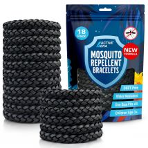 Adventure Mosquito Repellent Bands - 18 Pack - Black