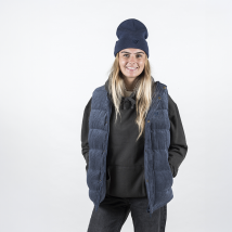 Doudoune sans manche Mira velours - Bleu marine - Feroce - Feroce