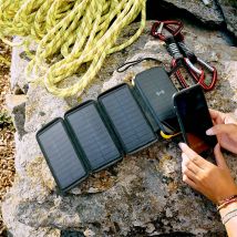 Batterie externe et chargeur solaire 16000 mAh Eclairage LED intégré - Feroce - Feroce