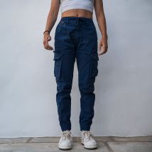 Pantalon cargo Thalassa serré - Bleu marine - Feroce - Feroce