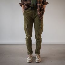 Pantalon cargo Alpine velours - Vert sauge - Feroce - Feroce