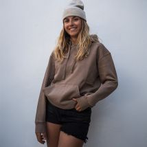 Hoodie coton bio La Vague Feroce - Taupe - Feroce - Feroce