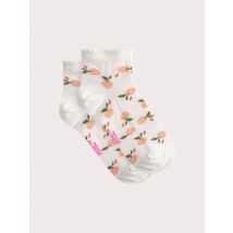 Socquettes Écrues Motifs Fruits Pour - Fille - 27/30 - Du Pareil Au Même