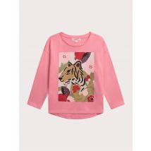 T-shirt Manches Longues Rose Animation Affiche Tigre - 10 ans - Du Pareil Au Même