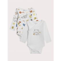 Lot De 2 Bodies Naissance Blancs Imprimés Renard - 9 mois - Du Pareil Au Même