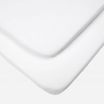 Fitted Cozee Crib Sheets 2pk - White