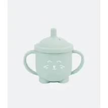 Silicone Cup with Cover & Straw - Fox