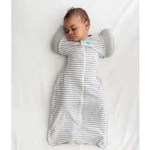 Swaddle Up™ Stage 2 Transition Bag 1 Tog - Grey Stripe