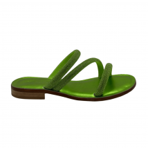 Federica Lancioni Premium mujer sandalias Swarosky T.H20 F.Cuoio PT, 38 / Verde