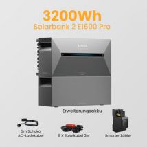 Anker Solix Solarbank 2 E1600 Pro Balkonkraftwerk Batteriespeicher, mit Smarter Zähler - 3200Wh Solarbank 2 E1600 Pro / Abholung Hamburg