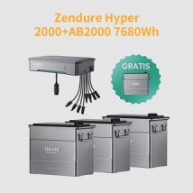Zendure SolarFlow Hyper 2000 Wechselrichter 1800W mit Stromspeicher AB2000 1920Wh LiFePO4 Akku - Hyper 2000 + 3 x AB2000 (Ein zusätzlicher AB2000 wird gegeben）