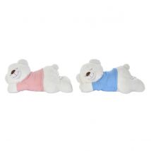 Plüschbär DKD Home Decor 70 x 30 x 30 cm Blau Rosa Weiß Für Kinder (2 Stück)