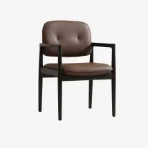 Araco Solara Dining Chair Brown Leather
