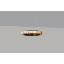 CTO Lighting Avalon Medium - Ceiling Rose Chandelier bronze finish with honed alabaster