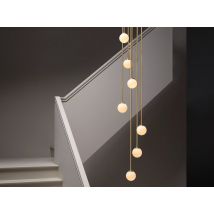 CTO Lighting Mezzo Cluster - Round 9 Pendant Light satin brass