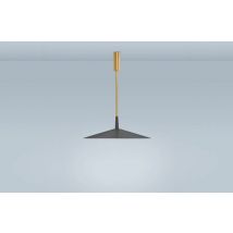 CTO Lighting Tinto - Medium - Rod - DALI-B Pendant Light bronze shade and satin brass details