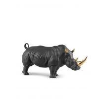 Lladro Rhino (black-gold)