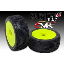 6MIK Pneus Truggy Scratch-T + Jantes Ultra Jaunes (x2) TUY18