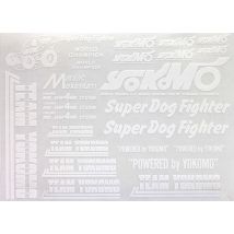 Yokomo Planche stickers carrosserie Blanc YZ-870c ZC-D4W