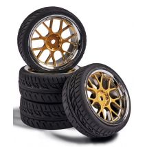 4 Roues Carson Chrome Or (Jantes + pneus)