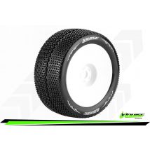 Louise RC Pneus T-Turbo Soft + Jantes blanches (x2) LR-T3112SW