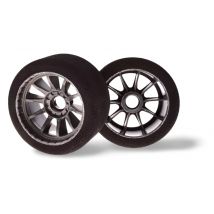 Matrix Pneus caoutchouc Mousse + Jantes Avant Formule 1 1/10 (x2)