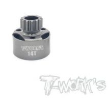 T-Work's Cloche d'Embrayage LightWeight Longue 14 Dents TG-065-14