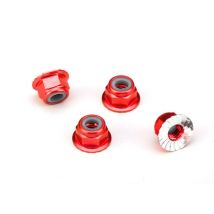 Traxxas Ecrous nylstop 4mm Alu Rouge (x4) 1747A