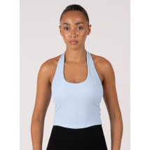 Loop Neck Ribbed Sports Vest | Sky Blue