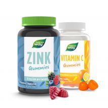 Vitamin C und Zink Set I 125 mg hochdosiertes Vitamin C I 22 mg hochdosiertes Zink I vegetarisch I 180 Stk