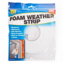 151 2PK Foam Weather Strip Draught Excluder 10m