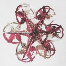 Starburst Christmas Decoration 16 Inch Pink & Silver
