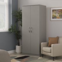 Avon Tall Wardrobe Grey 2 Doors 182cm