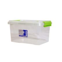 Plastic Storage Box 3.5 Litres - Clear & Green by TML